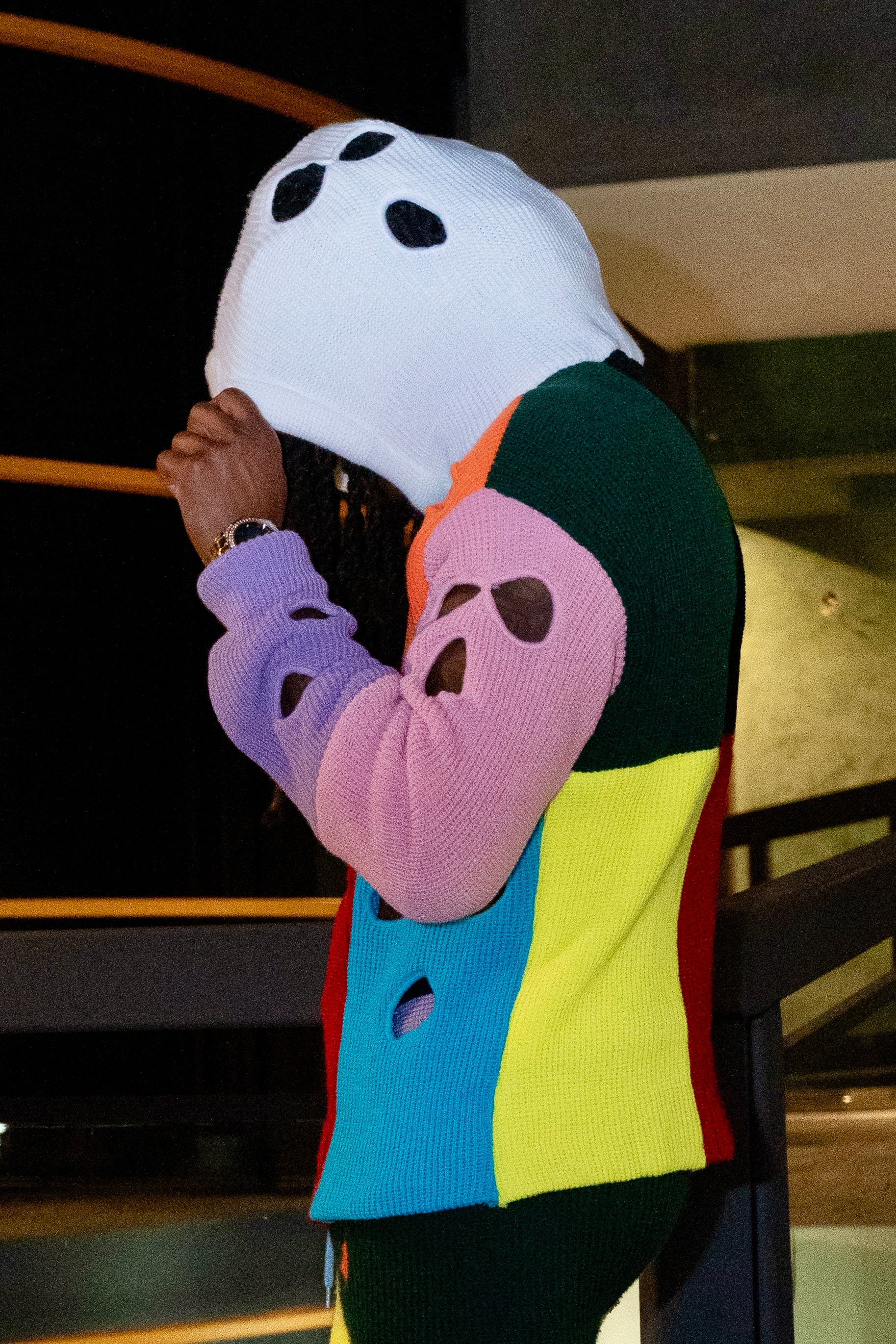 Multicolored Ski Mask Hoodie image 3