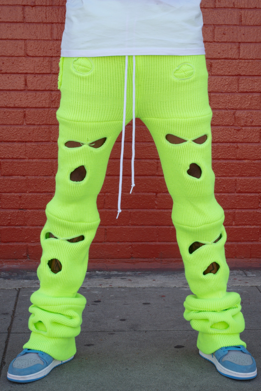 Neon Green Ski Mask Pants image 0