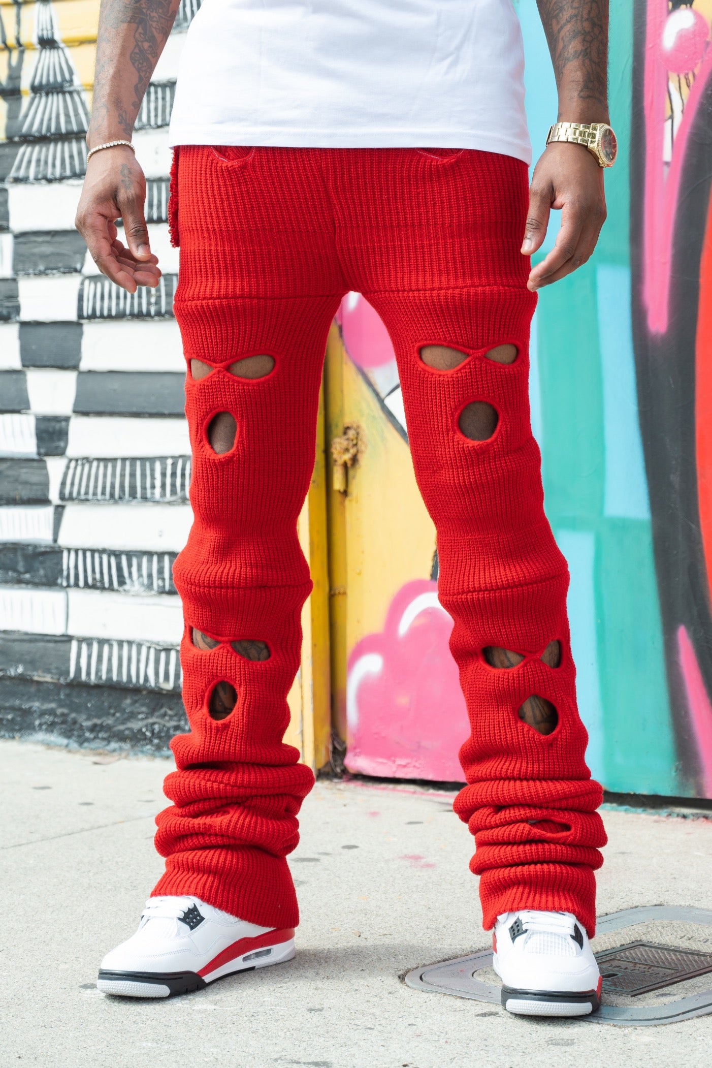 Red Ski Mask Pants image 0