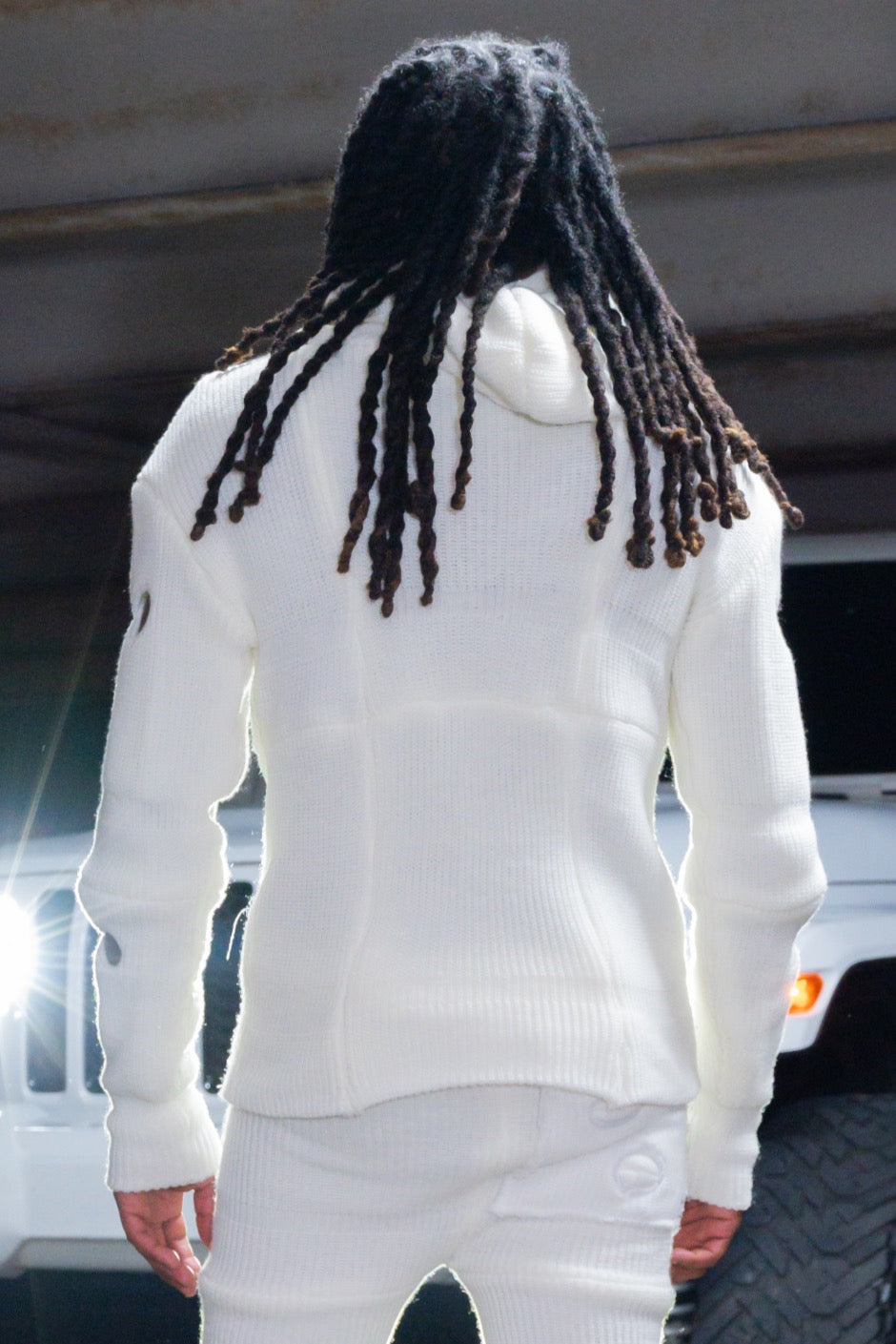 White Ski Mask Hoodie image 1