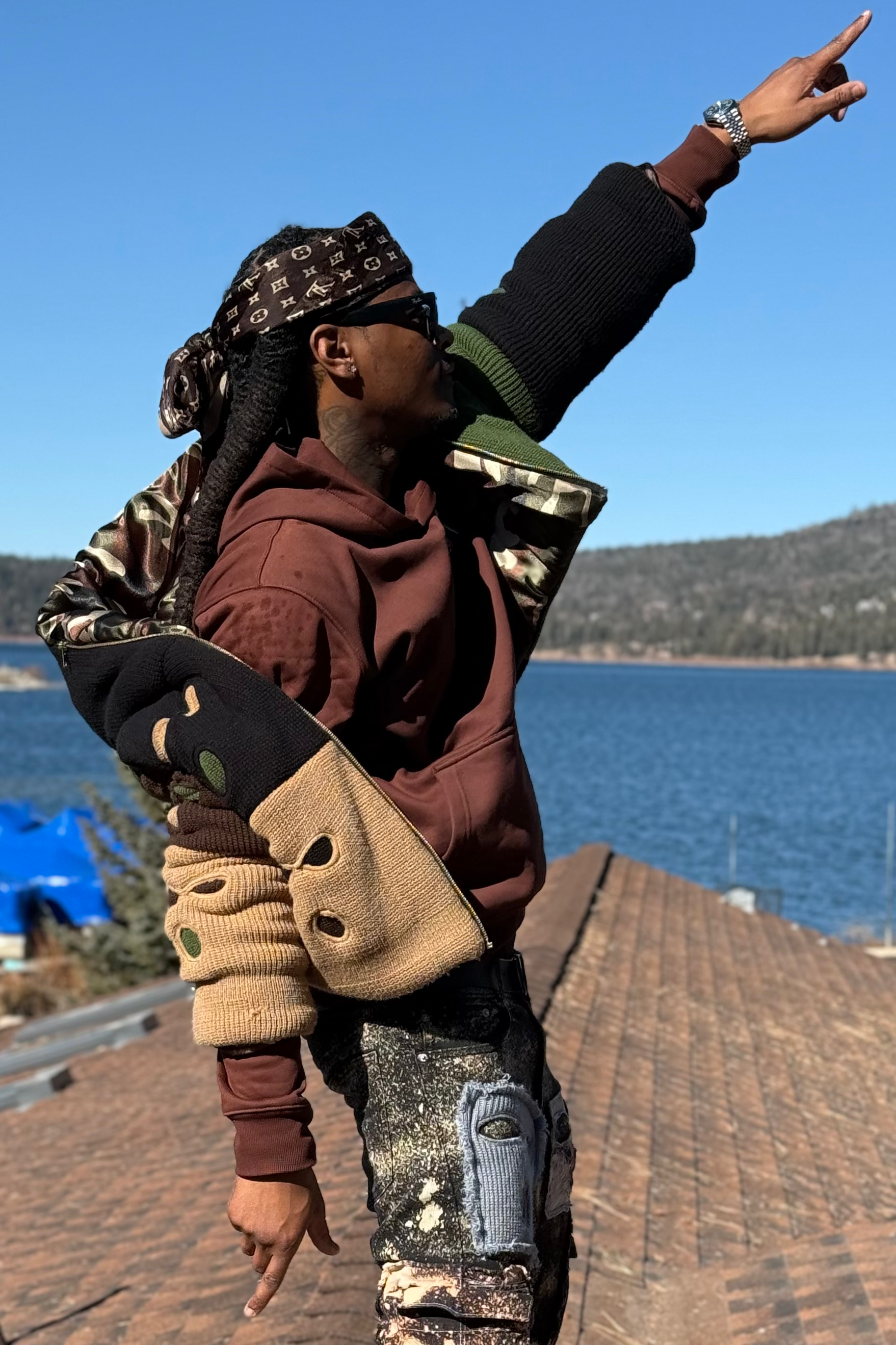 Camo Ski Mask Puffer Jacket image 2