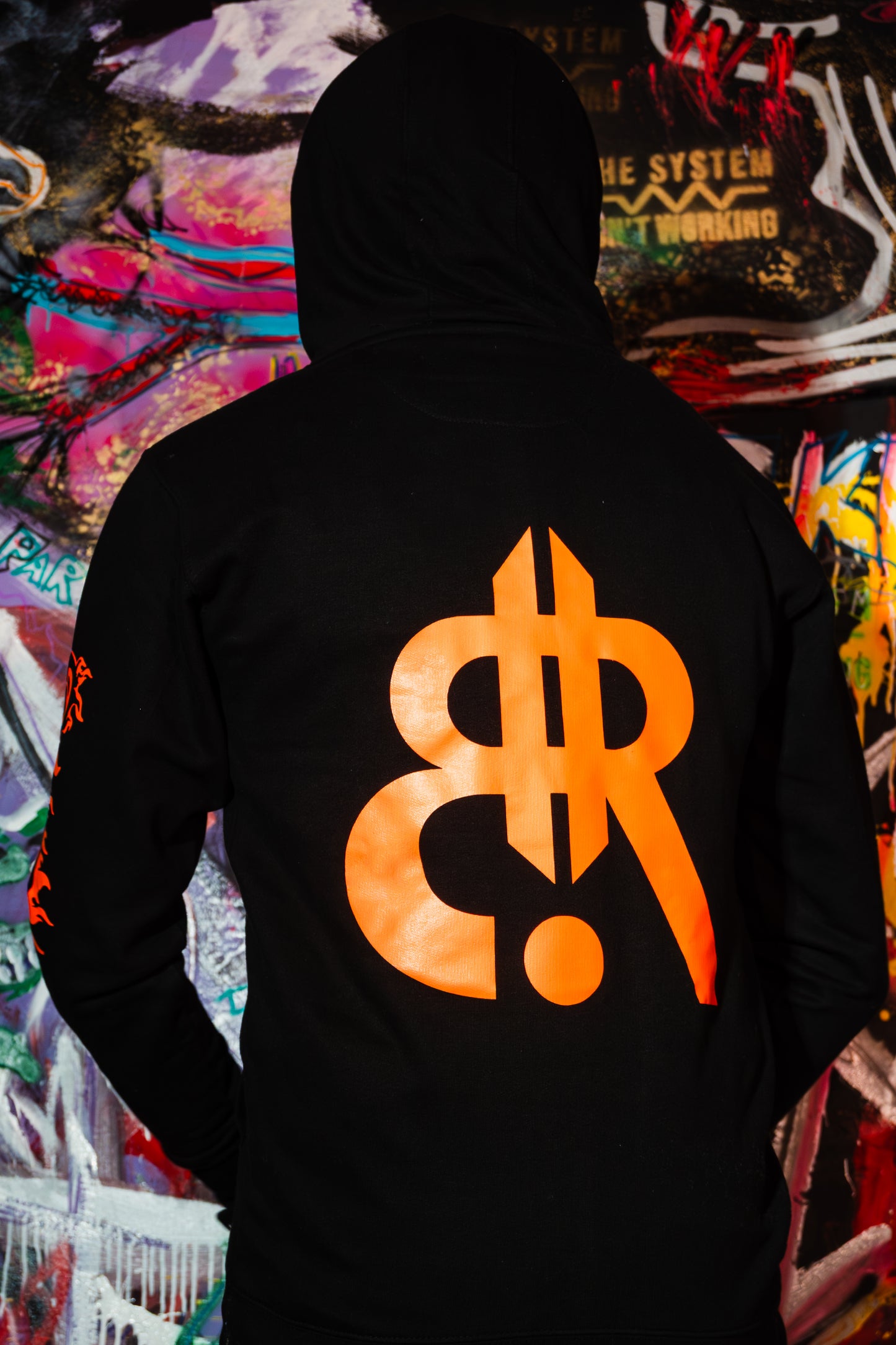 1of1 Forever Orange Ski Mask Hoodie