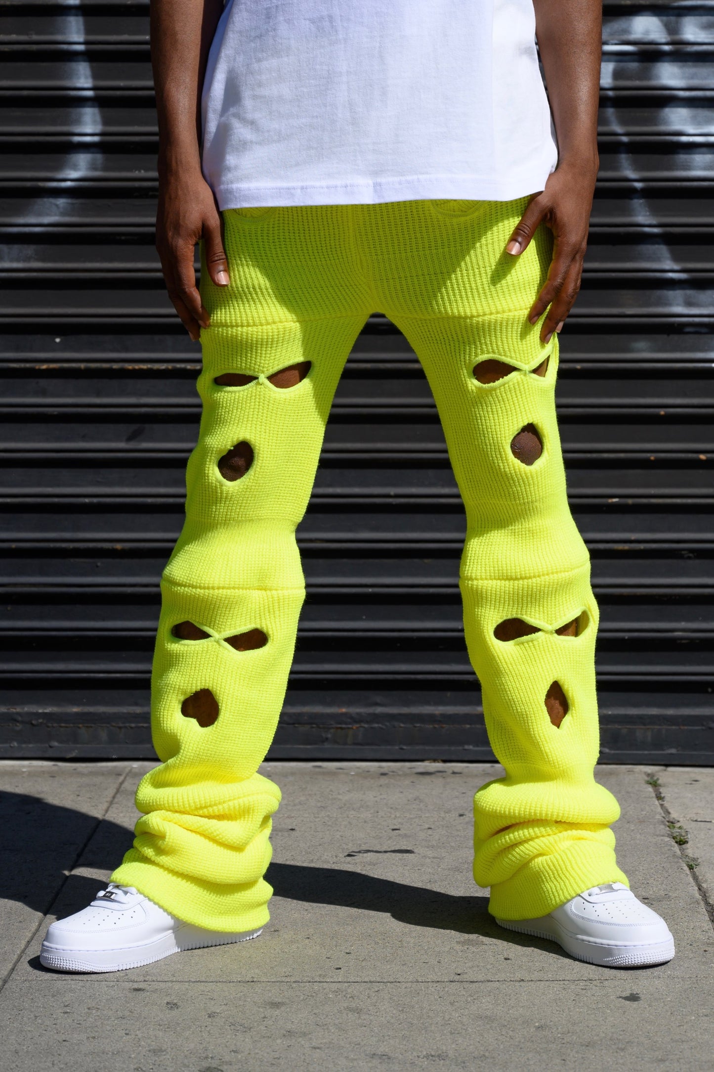 Neon Yellow Ski Mask Pants image 0