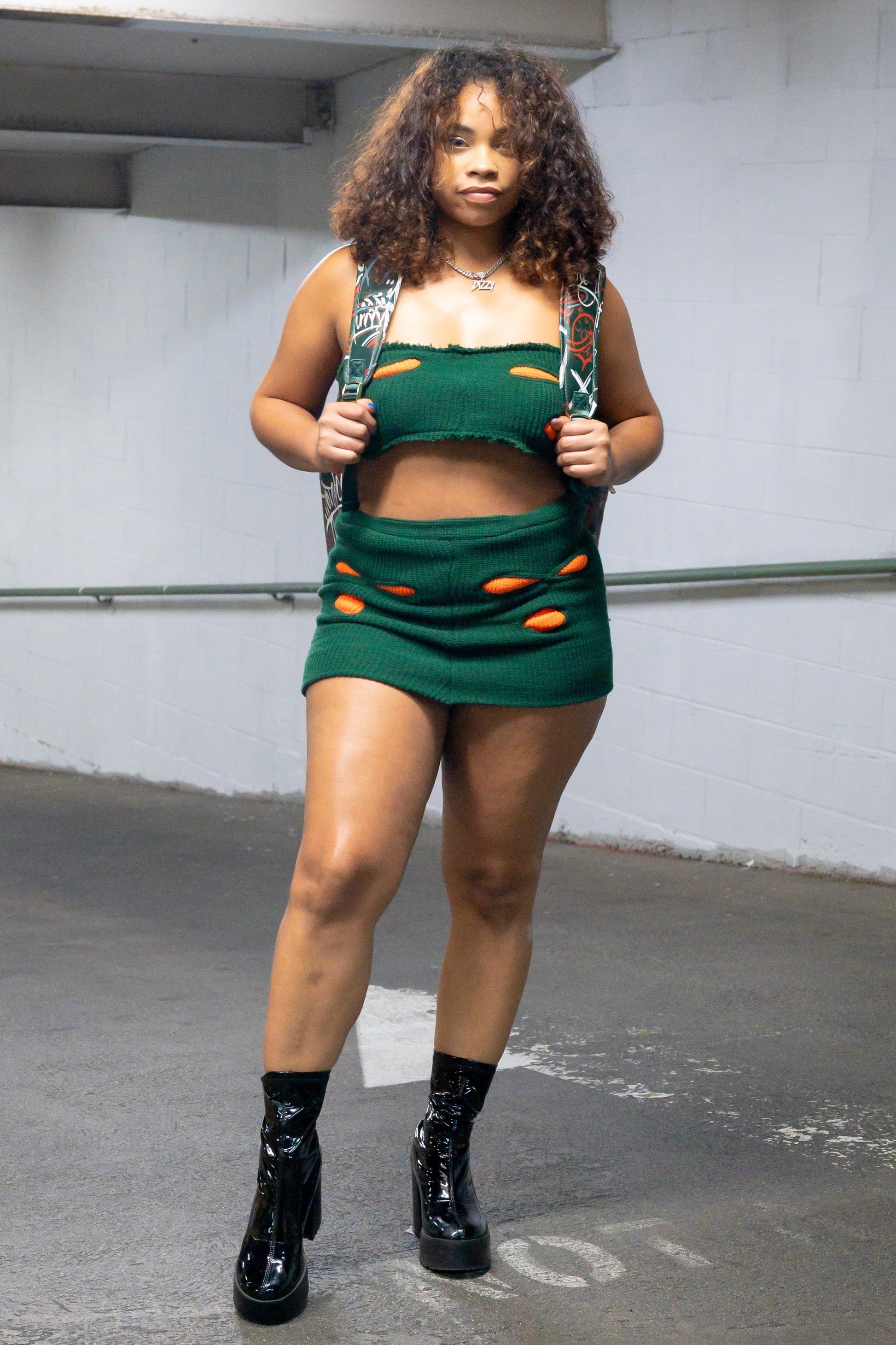 Green & Orange Ski Mask Set image 0