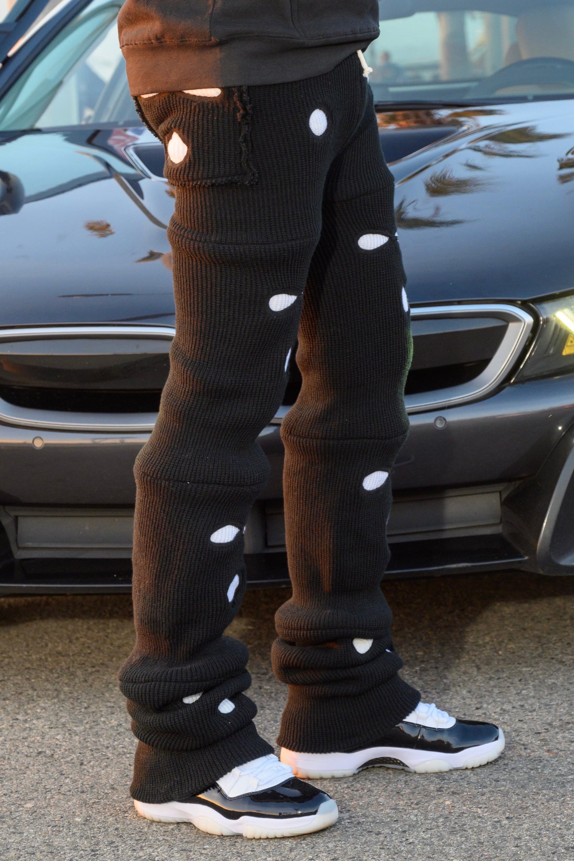 Black & White Ski Mask Pants image 1