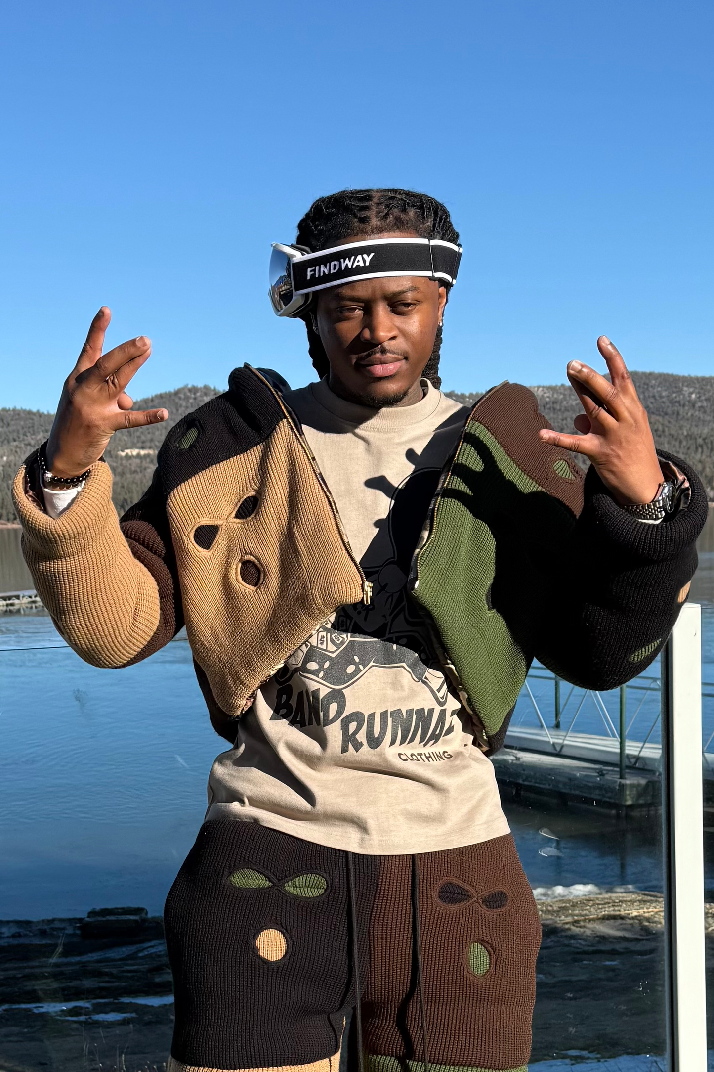 Camo Ski Mask Puffer Jacket image 0