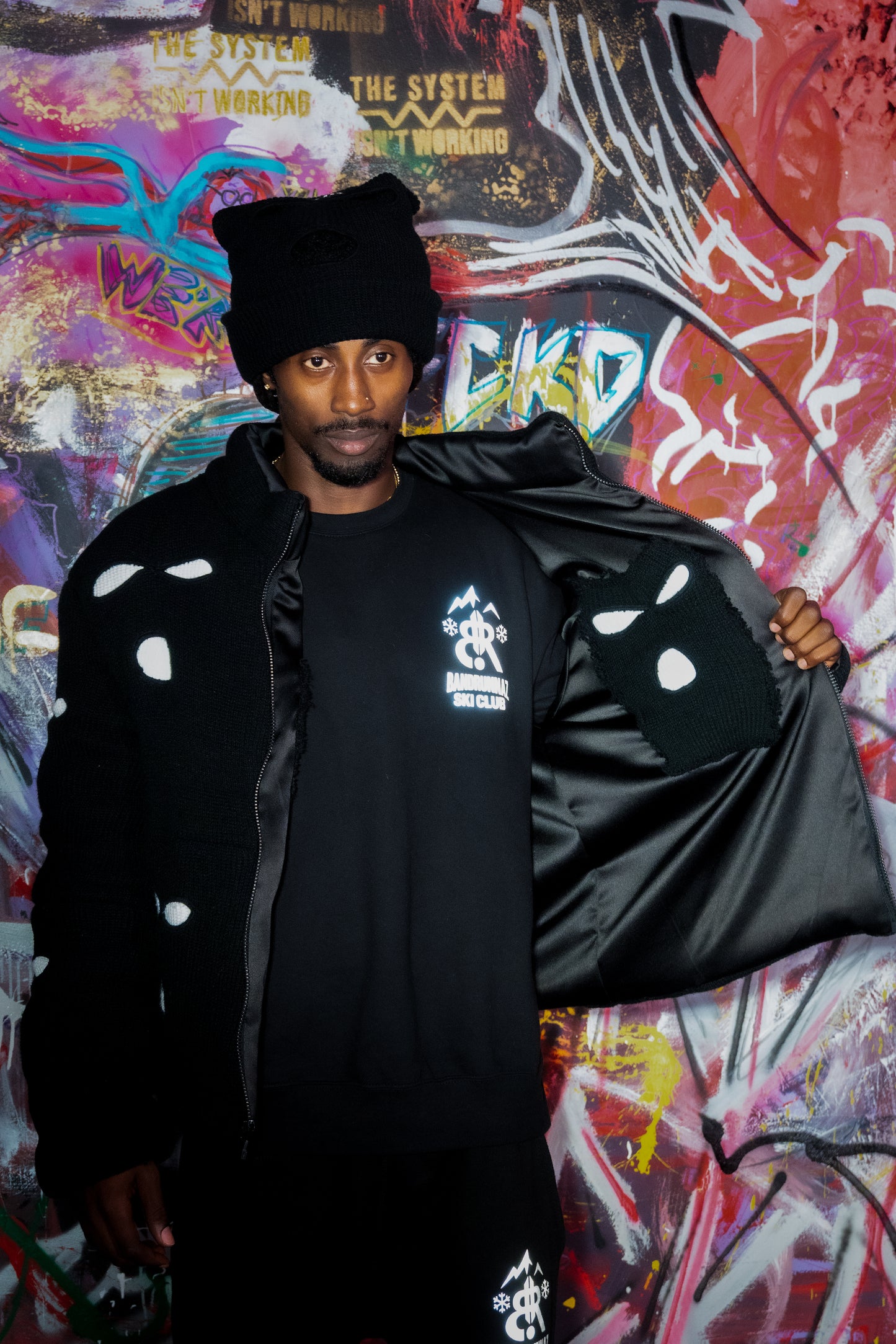 Inverted Panda Ski Mask Puffer