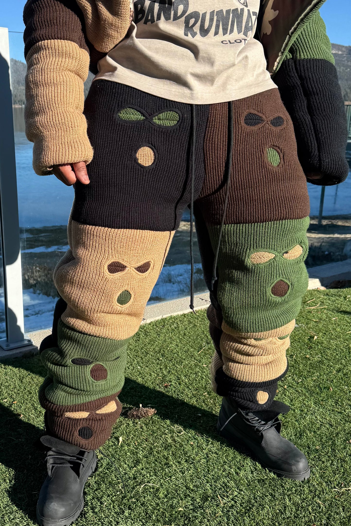 1of1 Camo Ski Mask Puffer Pants