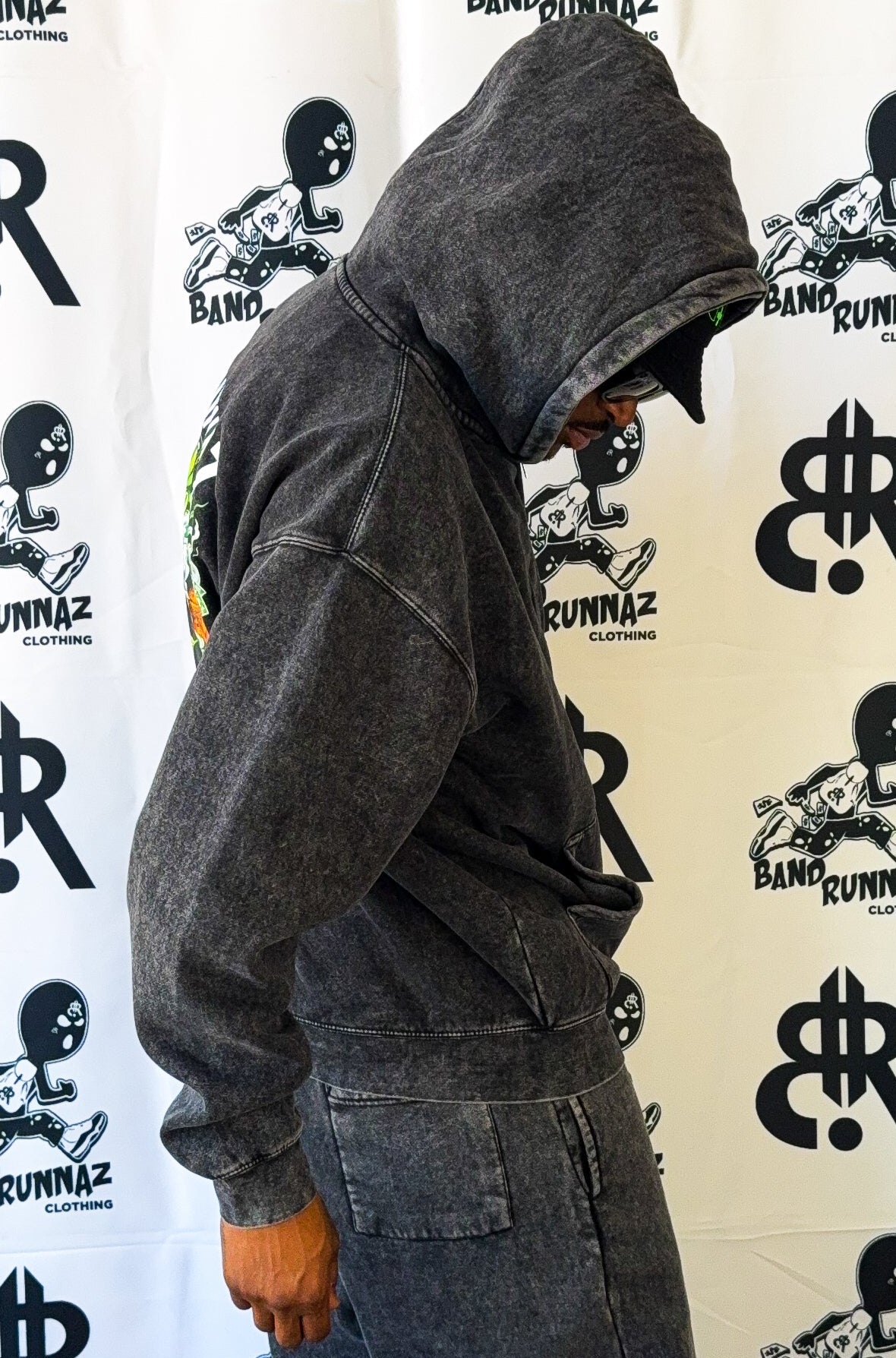 HIGH FASHION Marble Double Zip Hoodie