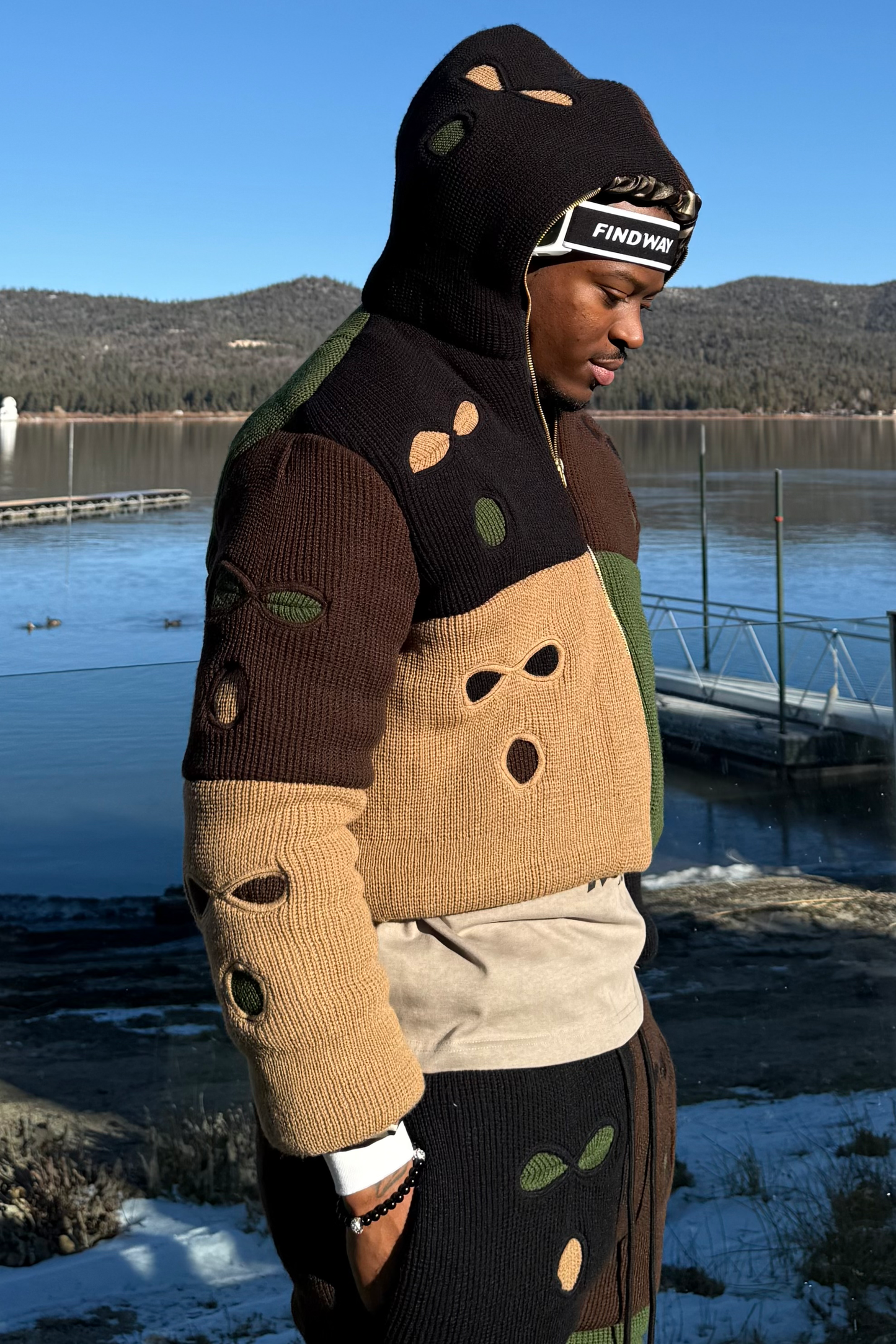 Camo Ski Mask Puffer Jacket image 1
