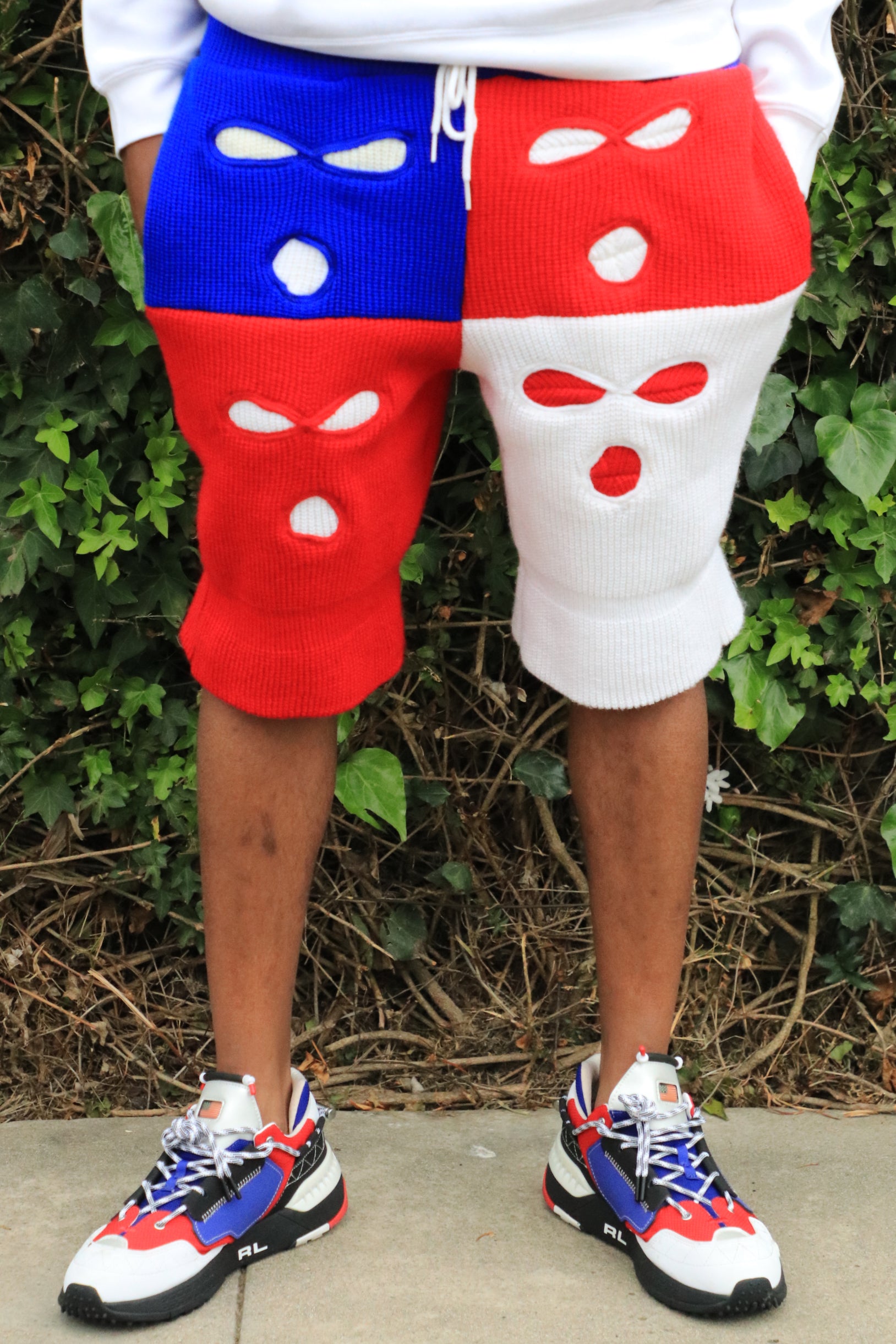 1 of 1 Blue, Red, & White Ski Mask Shorts image 0